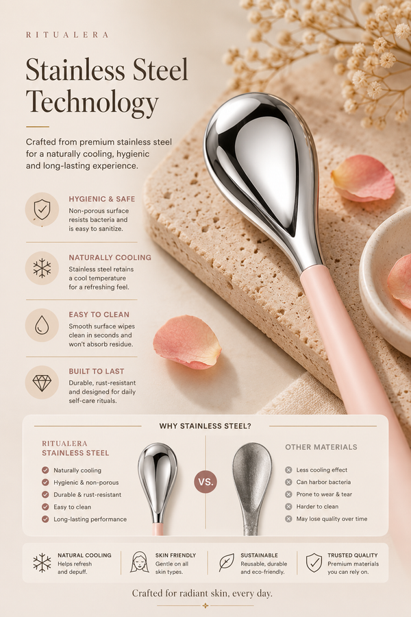 Stainless Steel Facial Ice Ball Massage Spoon